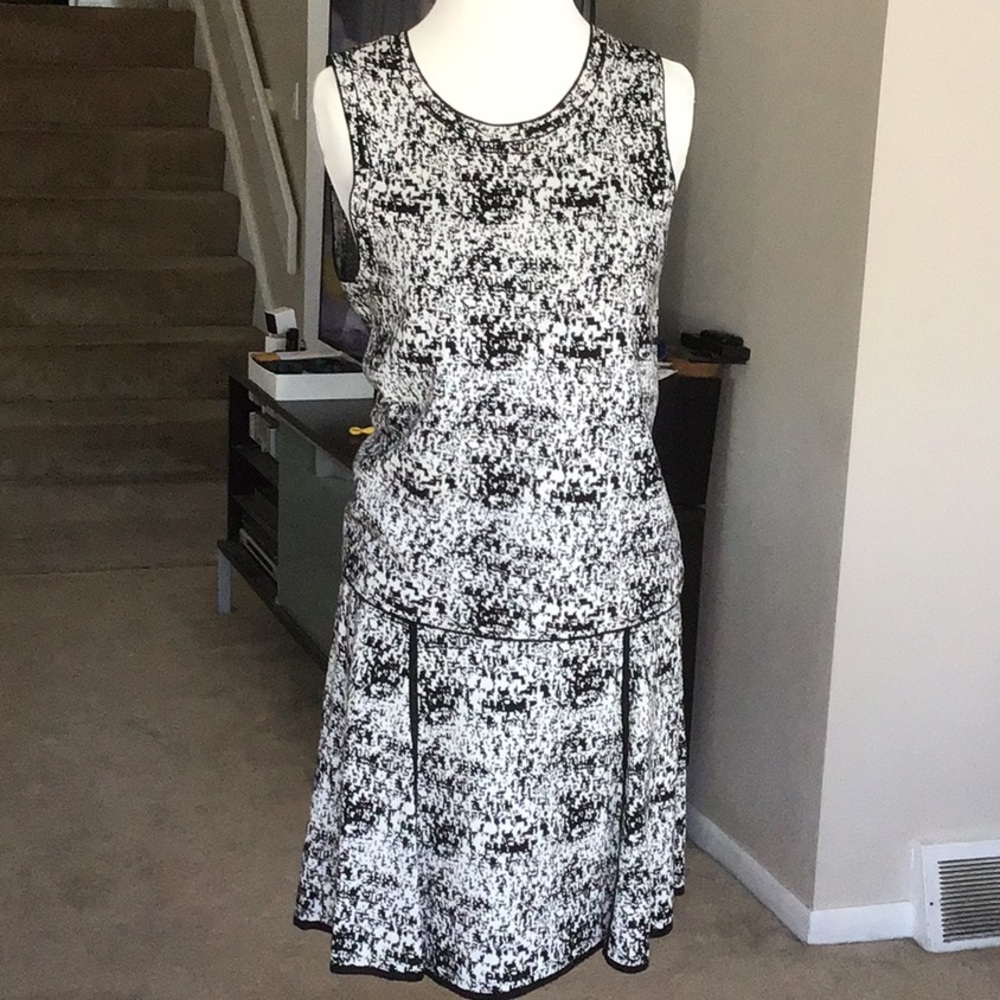 Ann Taylor Black and White 2pc Sweater Set